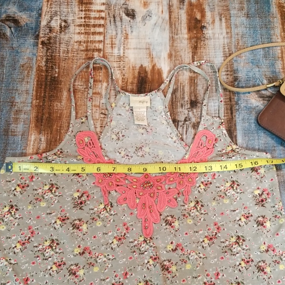 Daytrip Racerback Embellished Floral Tank - Picture 2 of 7